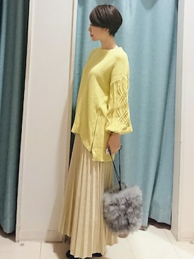 「Bou Jeloud（ブージュルード）のアイテム（チュニック）」を使った、Bou Jeloudさん（レディース・160cm）の冬コーディネート