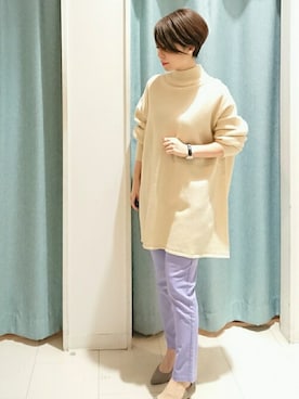 「Bou Jeloud（ブージュルード）のアイテム（チュニック）」を使った、Bou Jeloudさん（レディース・158cm）の冬コーディネート