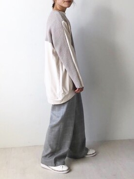 「Bou Jeloud（ブージュルード）のアイテム（スニーカー）」を使った、Bou Jeloudさん（レディース・154cm）の冬コーディネート
