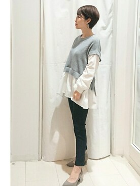 Bou Jeloudさん(レディース・158cm)の冬コーディネート