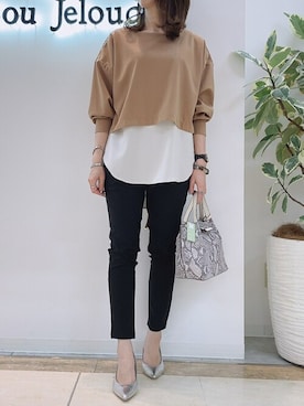 Bou Jeloudさん（レディース・159cm）の冬コーディネート