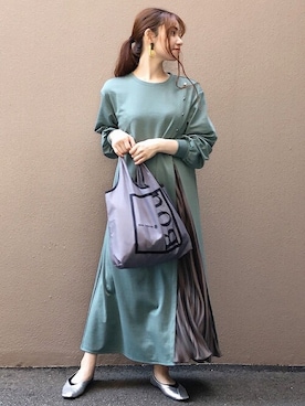 「Bou Jeloud（ブージュルード）のアイテム（バレエシューズ）」を使った、Bou Jeloudさん（レディース・162cm）の冬コーディネート