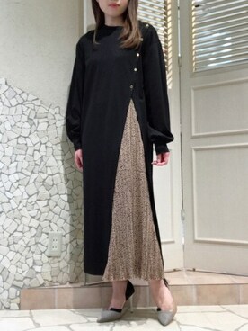 Bou Jeloudさん（レディース・156cm）の冬コーディネート