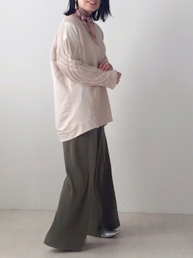 「Bou Jeloud（ブージュルード）のアイテム（チュニック）」を使った、Bou Jeloudさん（レディース・156cm）の冬コーディネート