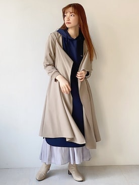 「Bou Jeloud（ブージュルード）のアイテム（その他アウター）」を使った、Bou Jeloudさん（レディース・162cm）の冬コーディネート