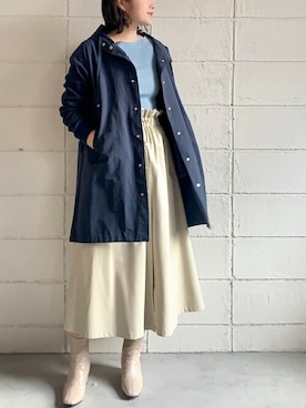 「Bou Jeloud（ブージュルード）のアイテム（モッズコート）」を使った、Bou Jeloudさん（レディース・164cm）の冬コーディネート
