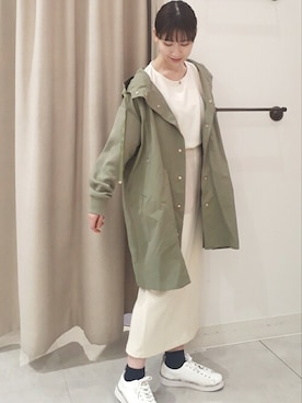 「Bou Jeloud（ブージュルード）のアイテム（モッズコート）」を使った、Bou Jeloudさん（レディース・159cm）の冬コーディネート