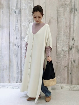 Bou Jeloudさん（レディース・157cm）の冬コーディネート