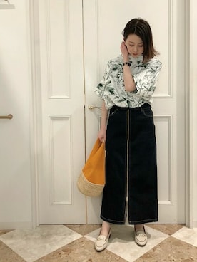 「Bou Jeloud（ブージュルード）のアイテム（ローファー）」を使った、Bou Jeloudさん（レディース・159cm）の春コーディネート