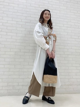 「Bou Jeloud（ブージュルード）のアイテム（ローファー）」を使った、Bou Jeloudさん（レディース・153cm）の春コーディネート