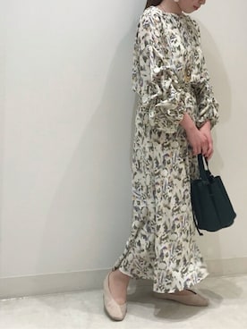 「Bou Jeloud（ブージュルード）のアイテム（バレエシューズ）」を使った、Bou Jeloudさん（レディース・156cm）の春コーディネート