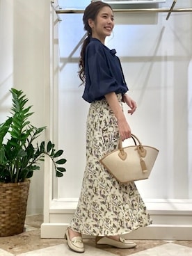 「Bou Jeloud（ブージュルード）のアイテム（ローファー）」を使った、Bou Jeloudさん（レディース・157cm）の春コーディネート