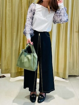 「Bou Jeloud（ブージュルード）のアイテム（ローファー）」を使った、Bou Jeloudさん（レディース・161cm）の春コーディネート