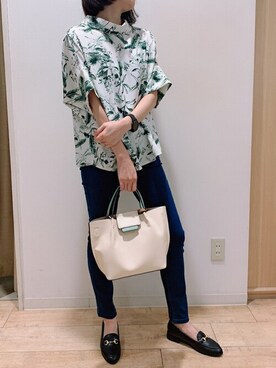 「Bou Jeloud（ブージュルード）のアイテム（ローファー）」を使った、Bou Jeloudさん（レディース・165cm）の春コーディネート