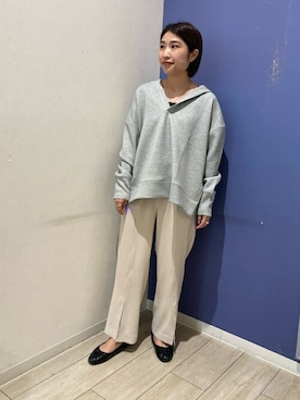 「Bou Jeloud（ブージュルード）のアイテム（ブルゾン）」を使った、Bou Jeloudさん（レディース・158cm）の春コーディネート