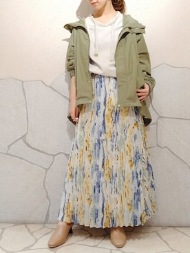 「Bou Jeloud（ブージュルード）のアイテム（サンダル）」を使った、Bou Jeloudさん（レディース・159cm）の春コーディネート