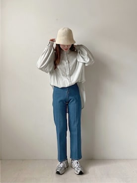 「Bab（バブ）のアイテム（帽子）」を使った、Bou Jeloudさん（レディース・160cm）の春コーディネート