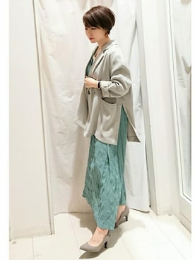 「Bou Jeloud（ブージュルード）のアイテム（テーラードジャケット）」を使った、Bou Jeloudさん（レディース・158cm）の春コーディネート