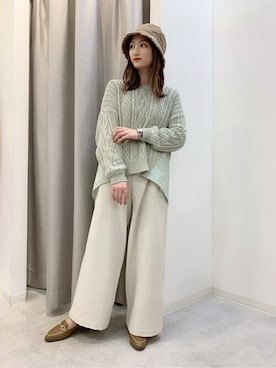 「Bou Jeloud（ブージュルード）のアイテム（ローファー）」を使った、Bou Jeloudさん（レディース・153cm）の春コーディネート