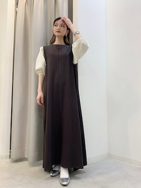 ワンピース ドレス グレー 灰色系 コーディネート Zozotown