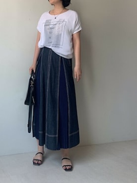 「Bou Jeloud（ブージュルード）のアイテム（アクセサリー）」を使った、Bou Jeloudさん（レディース・164cm）の春コーディネート