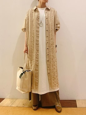 「Bou Jeloud（ブージュルード）のアイテム（ローファー）」を使った、Bou Jeloudさん（レディース・163cm）の春コーディネート