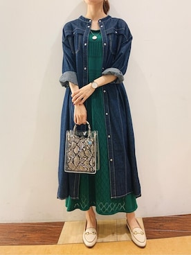 「Bou Jeloud（ブージュルード）のアイテム（ローファー）」を使った、Bou Jeloudさん（レディース・163cm）の春コーディネート