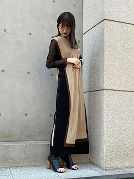「Bab（バブ）のアイテム（トップス）」を使った、Bou Jeloudさん（レディース・160cm）の春コーディネート