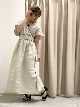 「Bou Jeloud（ブージュルード）のアイテム（サンダル）」を使った、Bou Jeloudさん（レディース・159cm）の春コーディネート