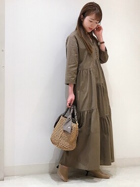 「Bou Jeloud（ブージュルード）のアイテム（サンダル）」を使った、Bou Jeloudさん（レディース・156cm）の春コーディネート