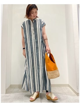 「Bou Jeloud（ブージュルード）のアイテム（サンダル）」を使った、Bou Jeloudさん（レディース・157cm）の春コーディネート