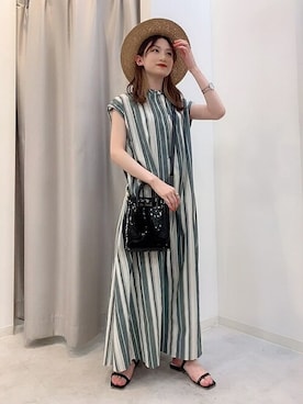 「Bou Jeloud（ブージュルード）のアイテム（サンダル）」を使った、Bou Jeloudさん（レディース・153cm）の春コーディネート