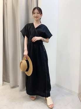 「Bou Jeloud（ブージュルード）のアイテム（サンダル）」を使った、Bou Jeloudさん（レディース・153cm）の春コーディネート