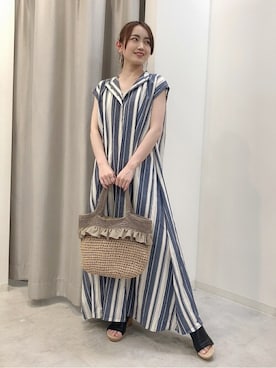 「Bou Jeloud（ブージュルード）のアイテム（サンダル）」を使った、Bou Jeloudさん（レディース・148cm）の春コーディネート