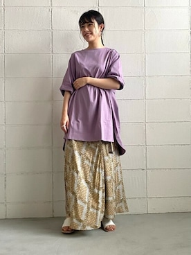 「ラップスカート」｜Bou Jeloudさん（レディース・156cm）の夏コーディネート