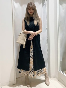 「Bou Jeloud（ブージュルード）のアイテム（スカート）」を使った、Bou Jeloudさん（レディース・169cm）の夏コーディネート