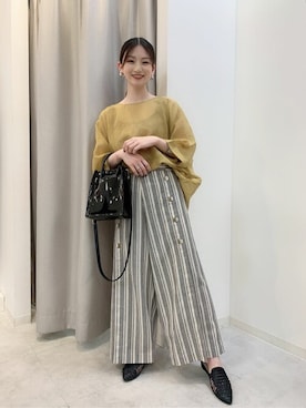 「Bou Jeloud（ブージュルード）のアイテム（サンダル）」を使った、Bou Jeloudさん（レディース・166cm）の夏コーディネート