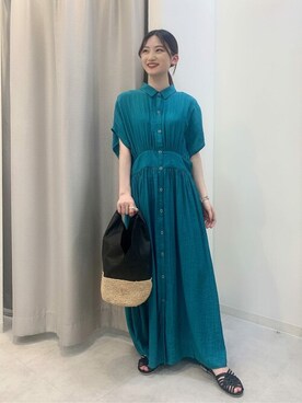 「Bou Jeloud（ブージュルード）のアイテム（サンダル）」を使った、Bou Jeloudさん（レディース・154cm）の夏コーディネート