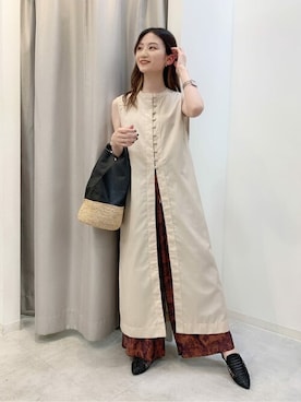 「Bou Jeloud（ブージュルード）のアイテム（サンダル）」を使った、Bou Jeloudさん（レディース・154cm）の夏コーディネート
