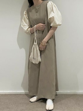 「スウェットワンピース」｜Bou Jeloudさん（レディース・158cm）の夏コーディネート