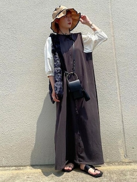 「スウェットワンピース」｜Bou Jeloudさん（レディース・158cm）の夏コーディネート
