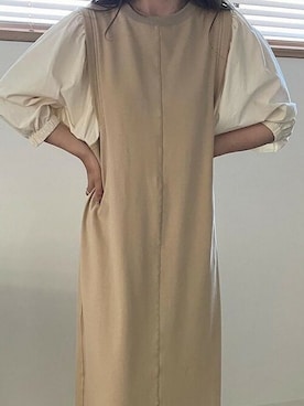 「スウェットワンピース」｜Bou Jeloudさん（レディース・160cm）の夏コーディネート