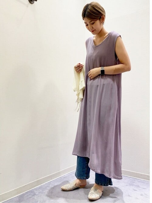 ◆JIGOTT◆配色ブクレフレアワンピース◆CREAM◆ ◇JIGOTT◇配色ブクレフレアワンピース◇CREAM◇ ワンピース