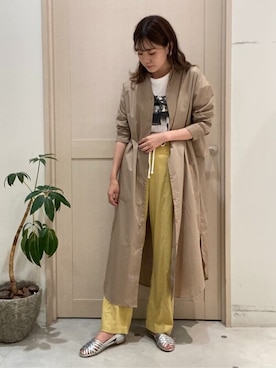 「Bou Jeloud（ブージュルード）のアイテム（サンダル）」を使った、Bou Jeloudさん（レディース・161cm）の夏コーディネート