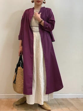 「Bou Jeloud（ブージュルード）のアイテム（サンダル）」を使った、Bou Jeloudさん（レディース・156cm）の夏コーディネート
