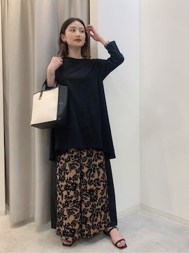 「Bou Jeloud（ブージュルード）のアイテム（サンダル）」を使った、Bou Jeloudさん（レディース・154cm）の夏コーディネート