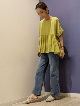 「Bou Jeloud（ブージュルード）のアイテム（サンダル）」を使った、Bou Jeloudさん（レディース・167cm）の夏コーディネート