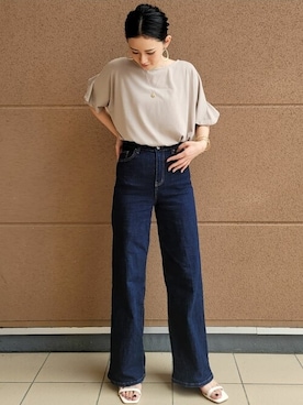 「Bou Jeloud（ブージュルード）のアイテム（サンダル）」を使った、Bou Jeloudさん（レディース・160cm）の夏コーディネート