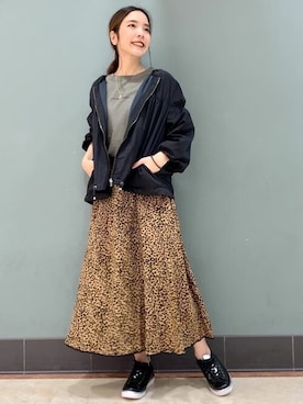 「Bou Jeloud（ブージュルード）のアイテム（ブルゾン）」を使った、Bou Jeloudさん（レディース・157cm）の夏コーディネート