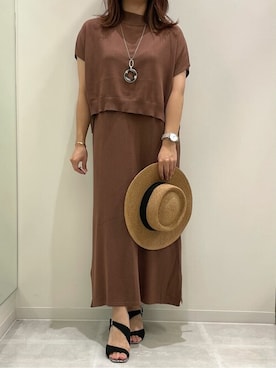 「Bou Jeloud（ブージュルード）のアイテム（サンダル）」を使った、Bou Jeloudさん（レディース・159cm）の夏コーディネート